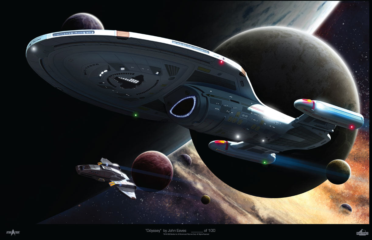 Star Trek | Odyssey U.S.S. Voyager John Eaves Signature Print